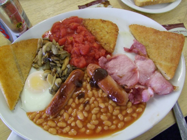Full English breakfast at The Food Stop Cafe