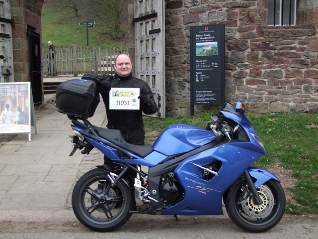 Beeston Castle and Andy's Triumph Sprint ST Beeston Castle and Andy's Triumph Sprint ST