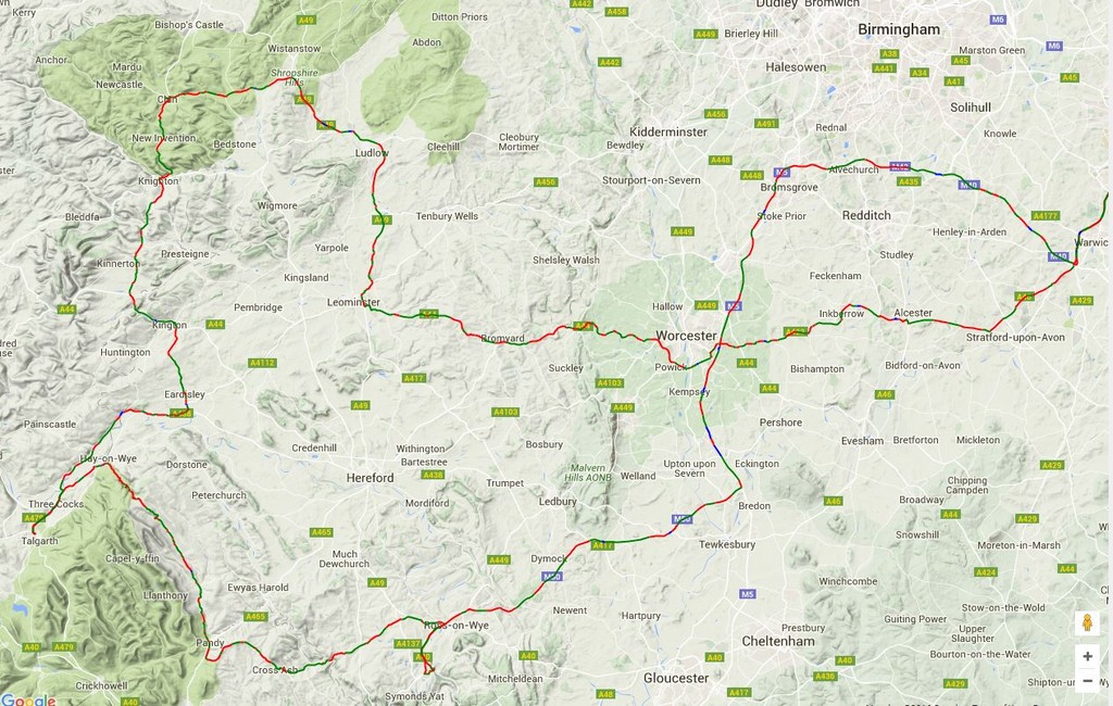 TMBF Run 30th January 2016 - Route TMBF Run 30th January 2016 - Route