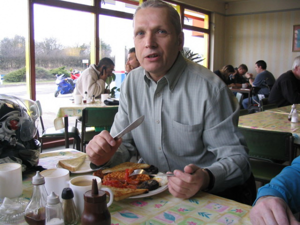 Ray inside Fromes Hill Cafe