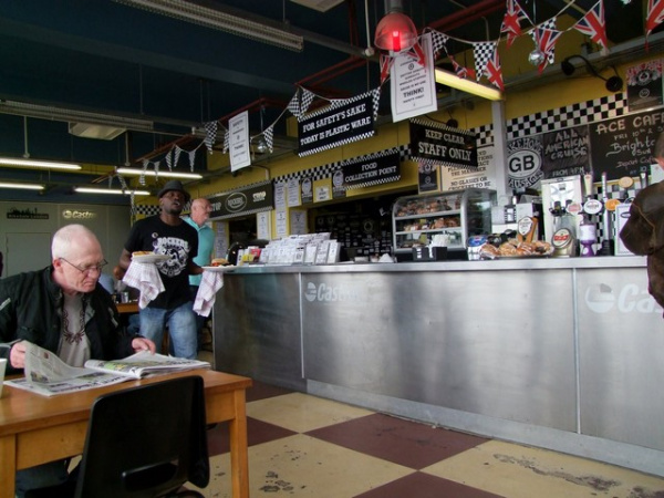Zoom in Inside the Ace Cafe