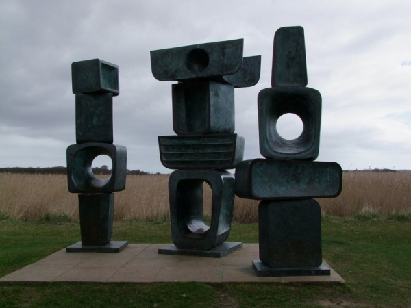 Family of Man sculpture in Snape Maltings.