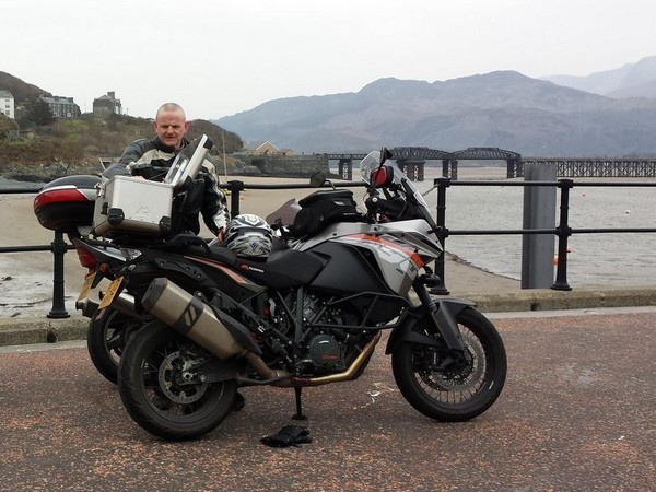 Zoom in Steve's KTM 1190 Adventure in Barmouth