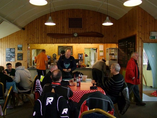 Inside Shobdon Airfield Cafe