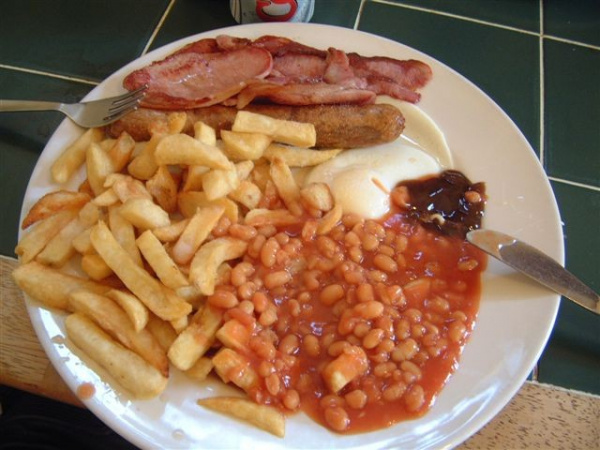 Zoom in Grindleford Station Cafe breakfast