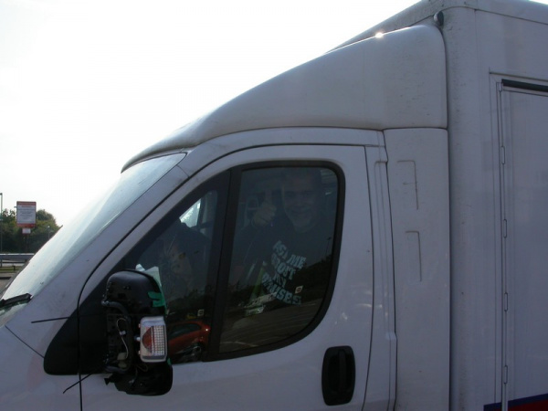 A man in a van