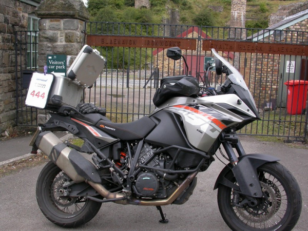 Zoom in KTM 1190 Adventure at the Blaenavon Ironworks