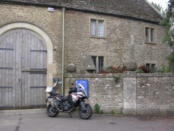 Zoom in Steve's KTM 1190 Adventure at Lacock Abbey