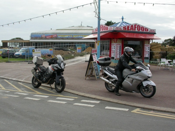 Zoom in Steve's KTM 1190 Adventure in Skegness