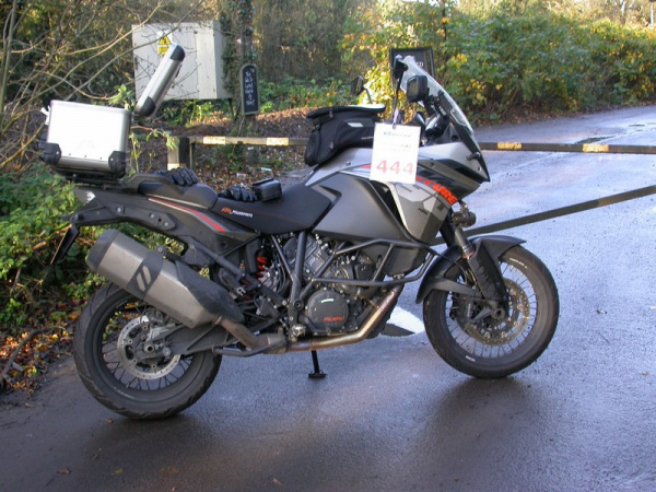Zoom in Steve's KTM 1190 Adventure at The Crooked House Pub