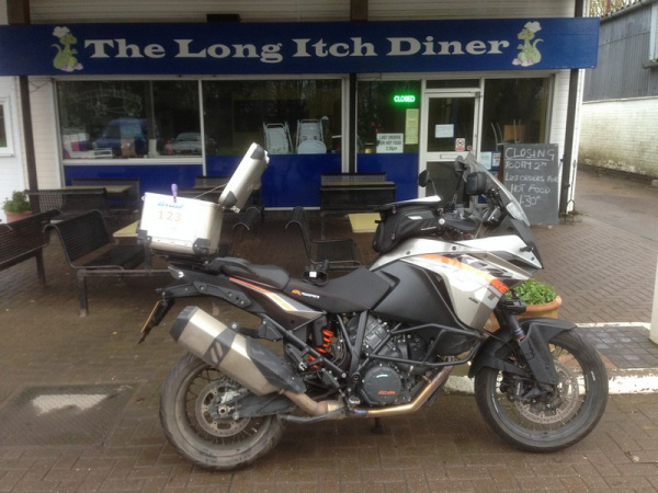 Steve's KTM 1190 Adventure at The Long Itch Diner