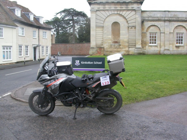Zoom in Steve's KTM 1190 Adventure at Kimbolton School