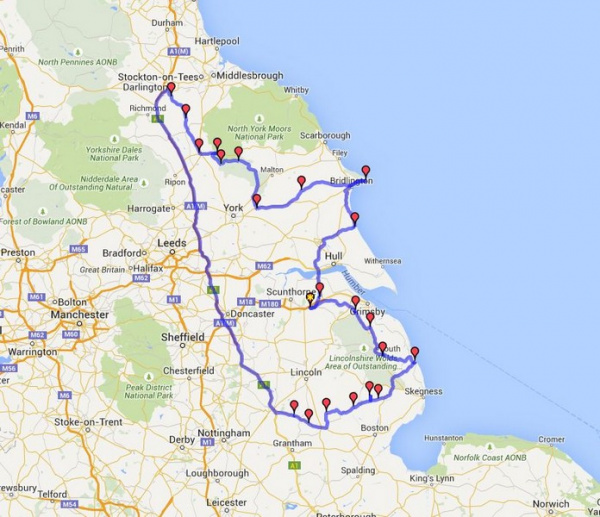 Zoom in Planned Route
