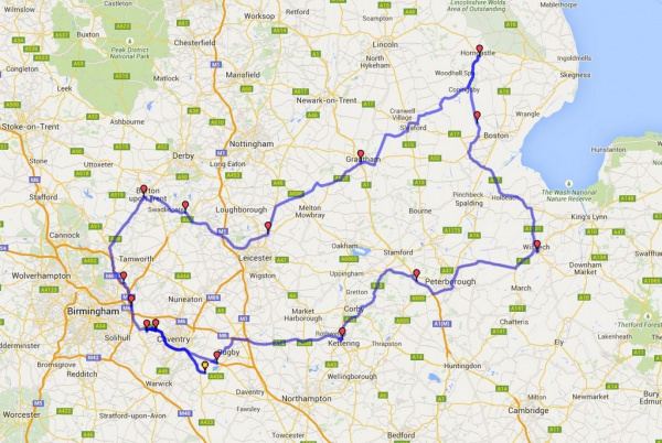 National Road Rally 2015 - Route