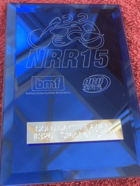 National Road Rally 2015 Award