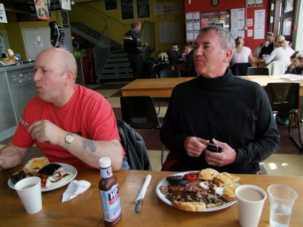 Zoom in Breakfast at the Ace Cafe