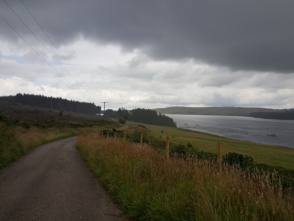Road leading to Llyn Brenig Visitor Centre