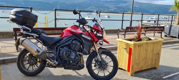 Zoom in Triumph Tiger Explorer 1200 in Barmouth