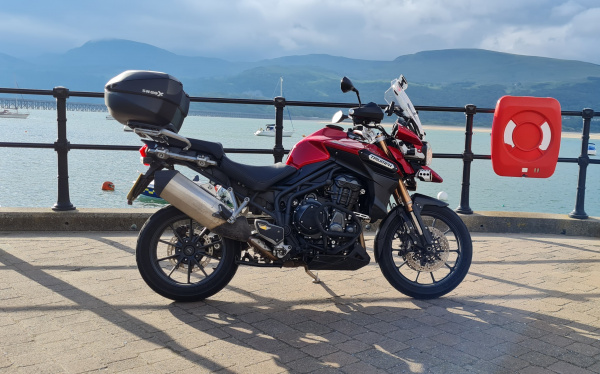 Zoom in Triumph Tiger Explorer 1200 in Barmouth