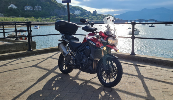 Zoom in Triumph Tiger Explorer 1200 in Barmouth