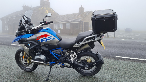 Zoom in Cat & Fiddle Pub on the BMW R1200GS